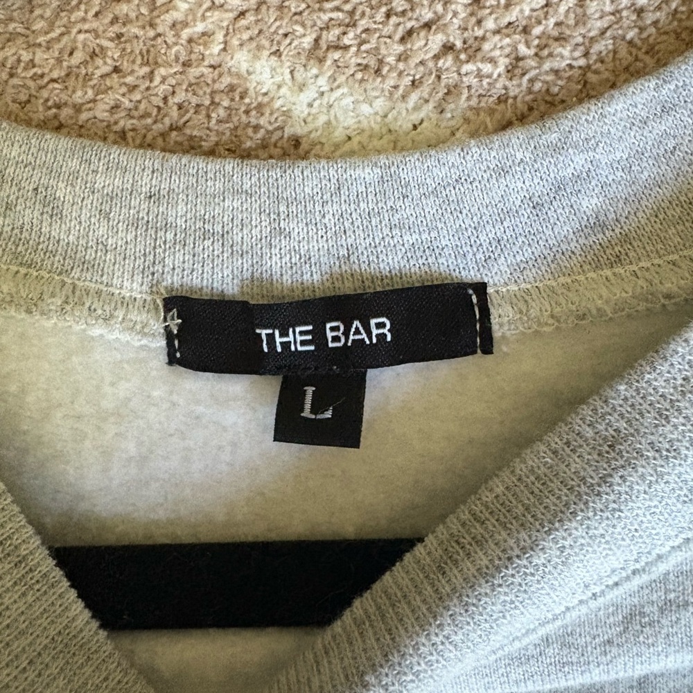 The Bar Light Gray Sweatshirt with Brown Logo - Picture 5 of 5